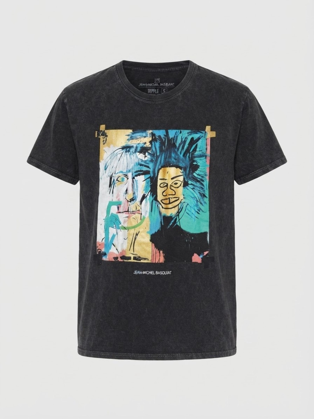 Jean-Michel Basquiat Black Graphic Short-Sleeve Tee